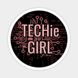 TECHie GIRL cyber matrix circuit Magnet